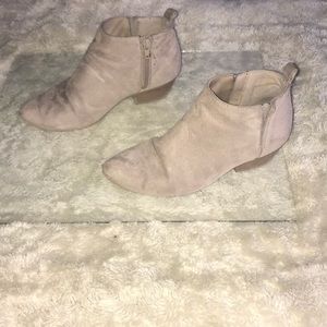 Suede nude inch ankle boots